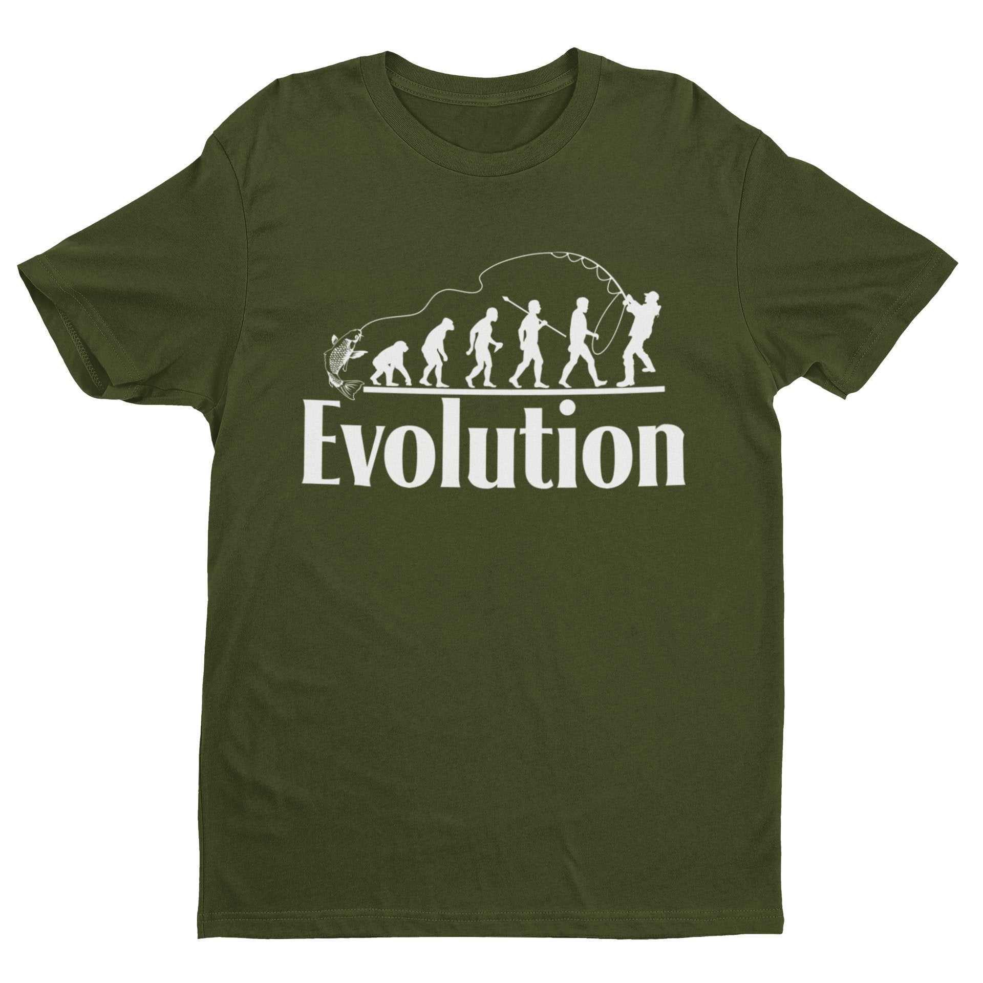 Fishing T-Shirt The Evolution of Fly Fishing Darwin Ape To Angler Dad Gift T-Shirt