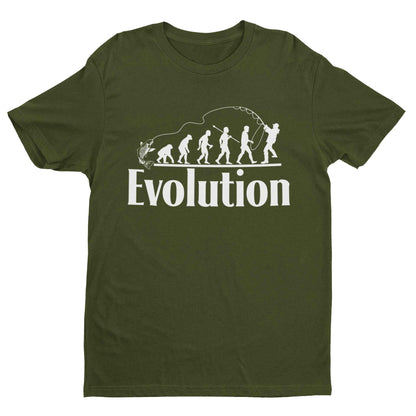 Fishing T-Shirt The Evolution of Fly Fishing Darwin Ape To Angler Dad Gift T-Shirt