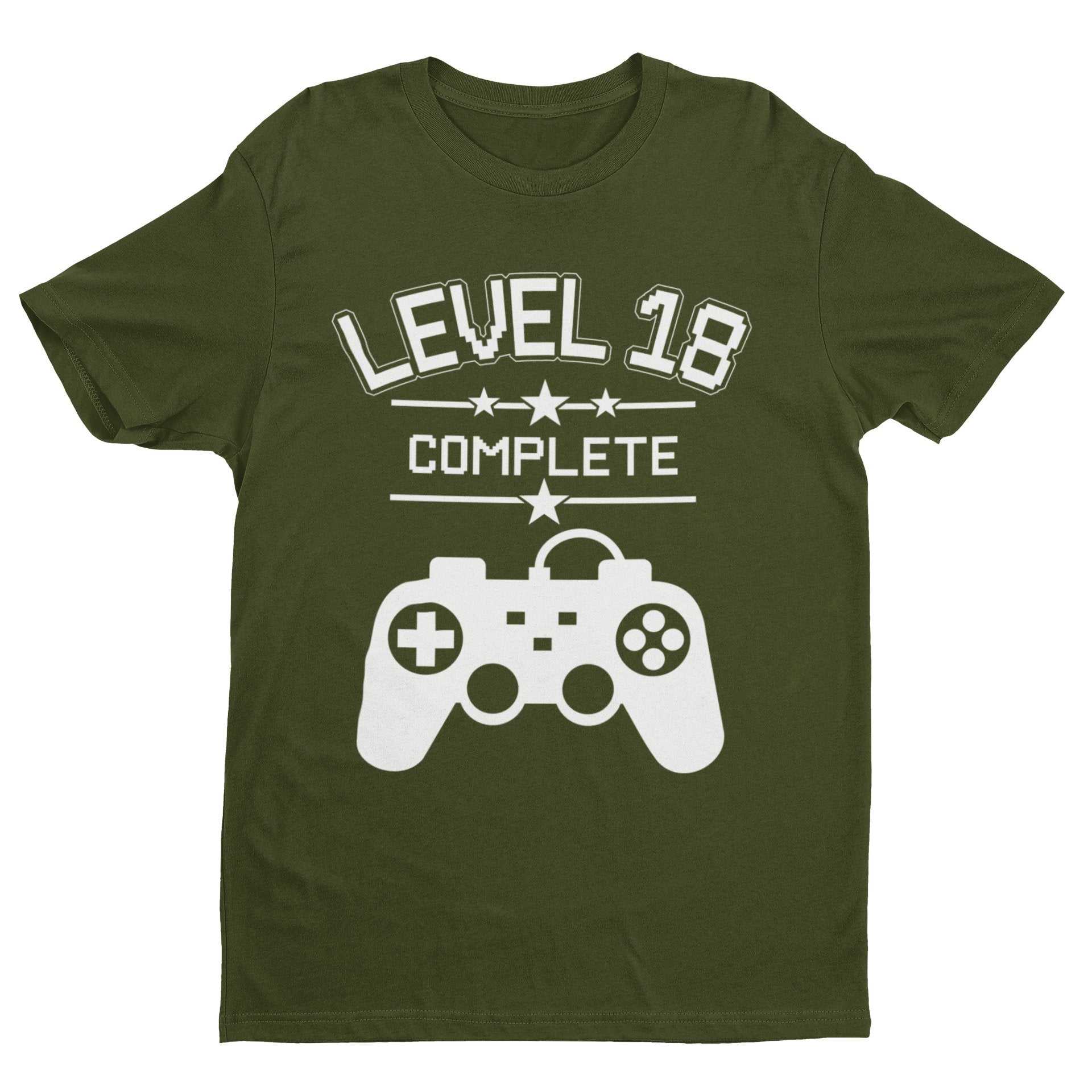 Funny 18th Birthday T-Shirt Level 18 Complete Gamer Themed Gift Gaming T-Shirt