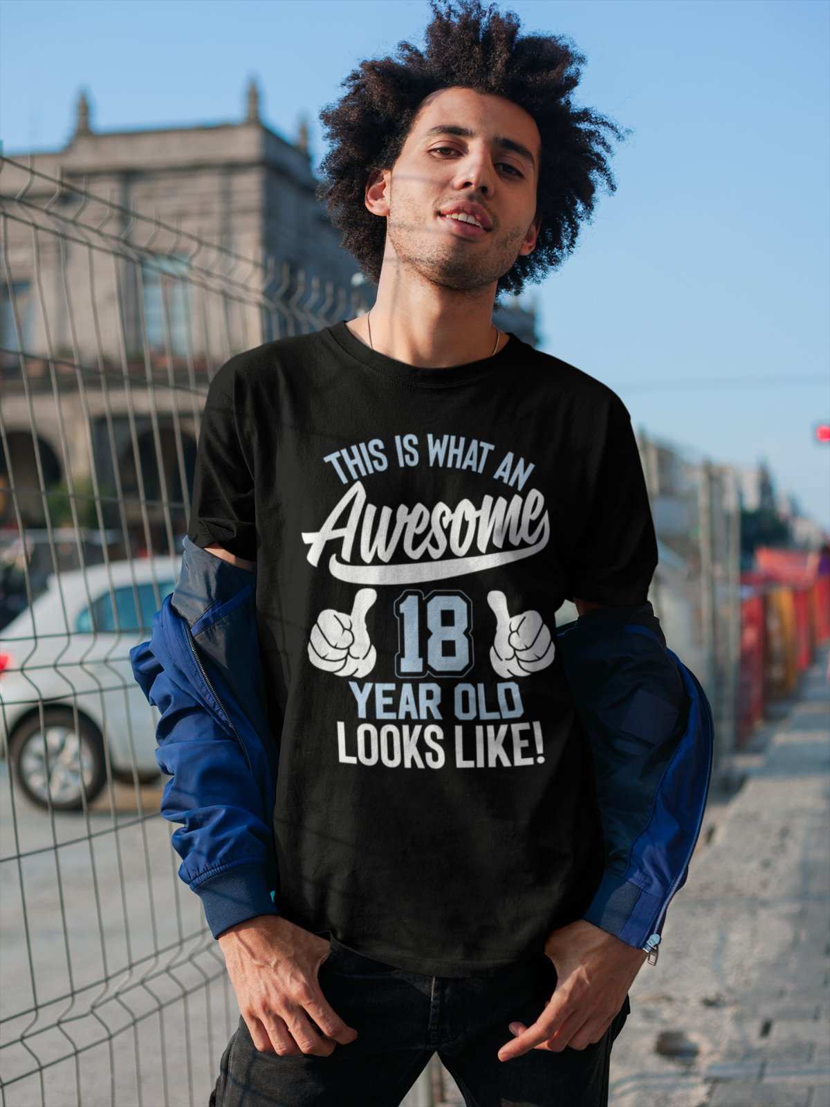 Funny 18th Birthday T-Shirt This Is What An Awesome 18 Year Old Looks Like Gift