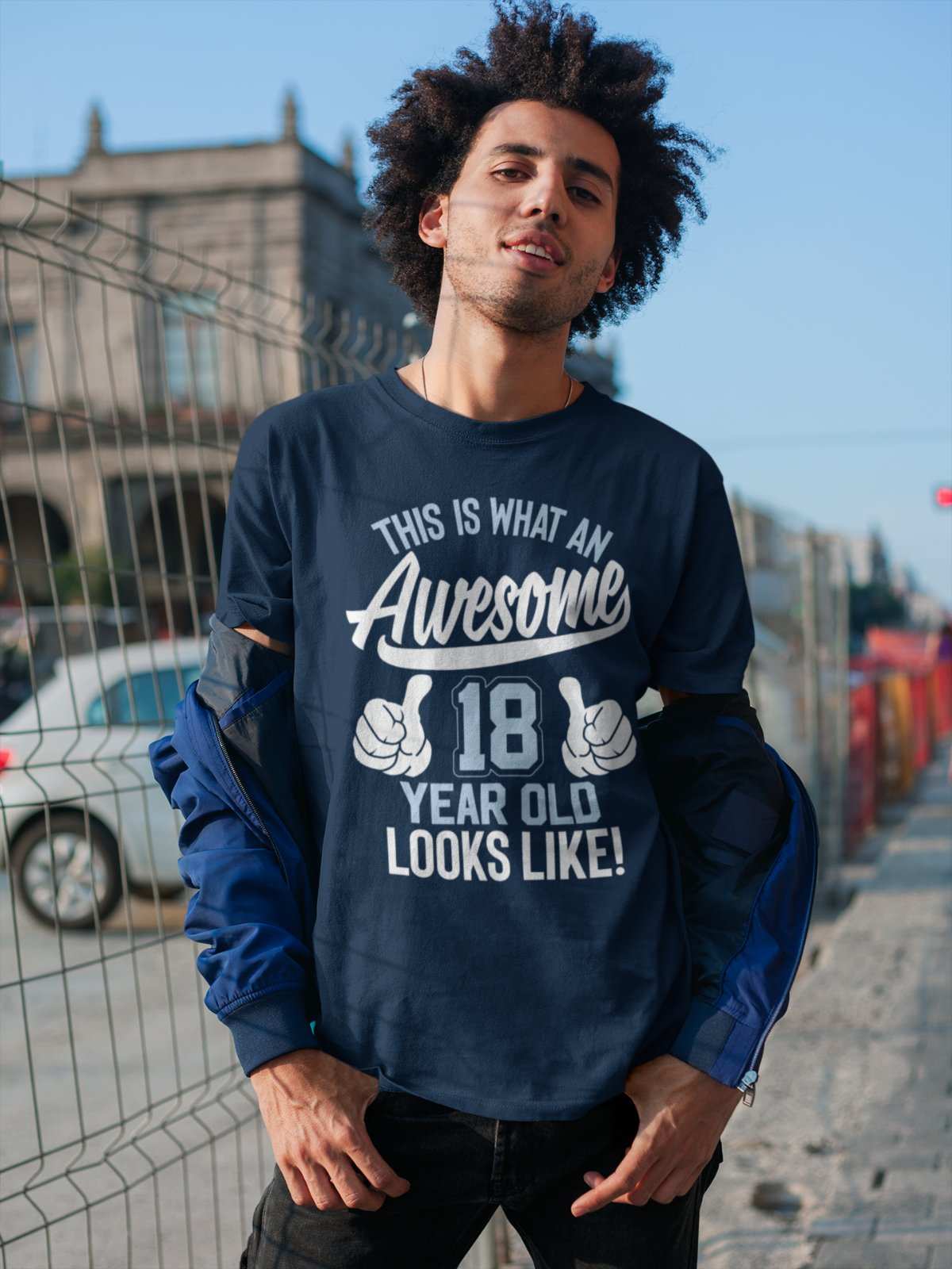 Funny 18th Birthday T-Shirt This Is What An Awesome 18 Year Old Looks Like Gift