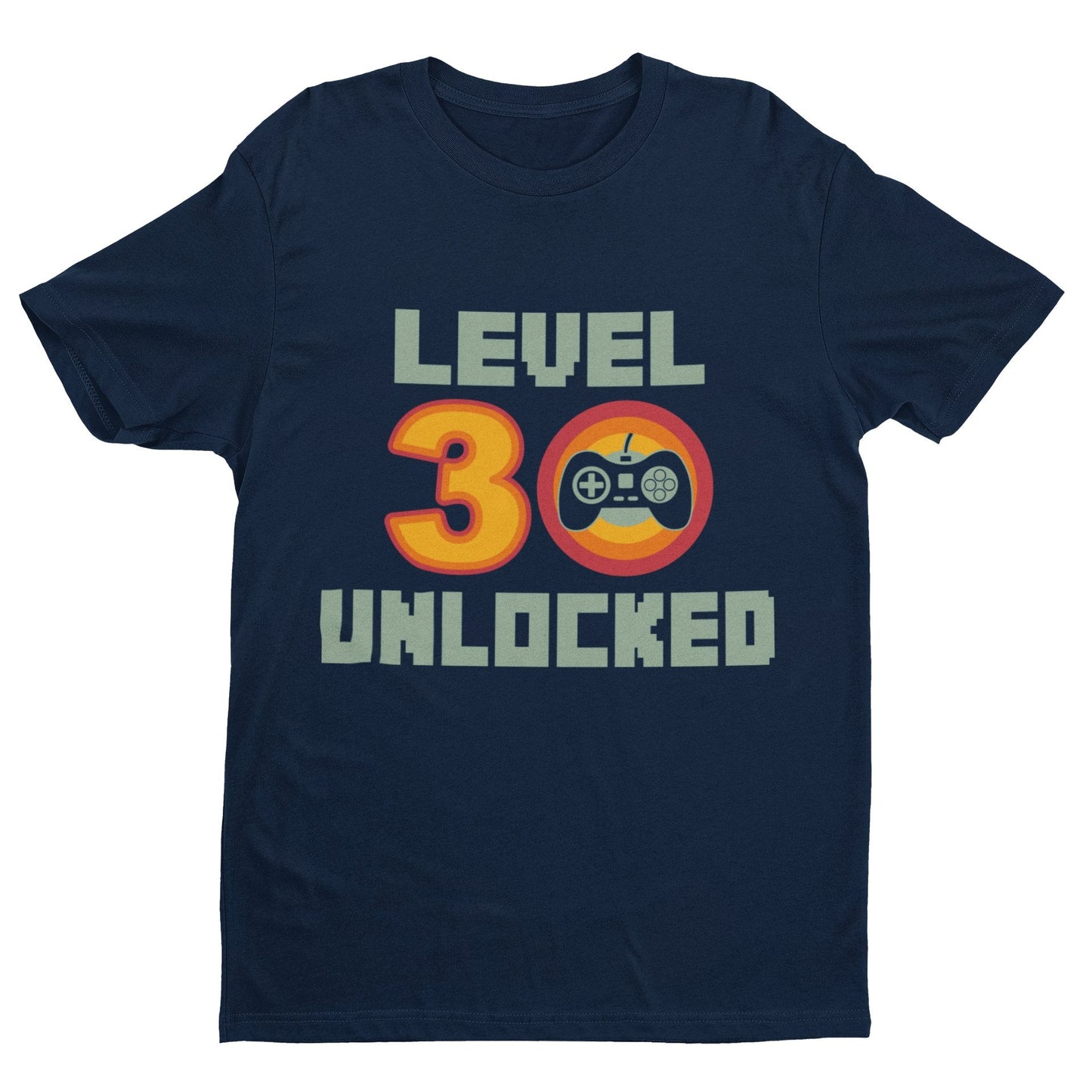 Funny 30th Birthday T-Shirt Level 30 Unlocked Gamer Themed Gift Gaming T-Shirt