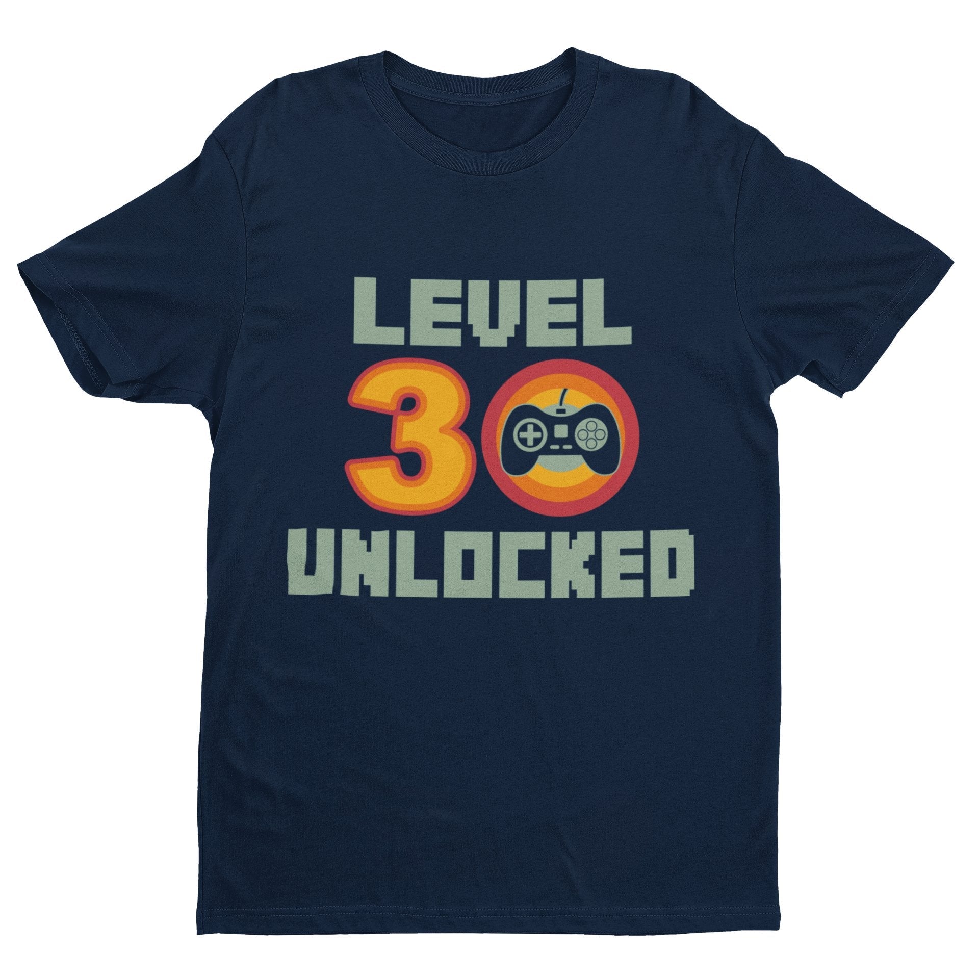 Funny 30th Birthday T-Shirt Level 30 Unlocked Gamer Themed Gift Gaming T-Shirt