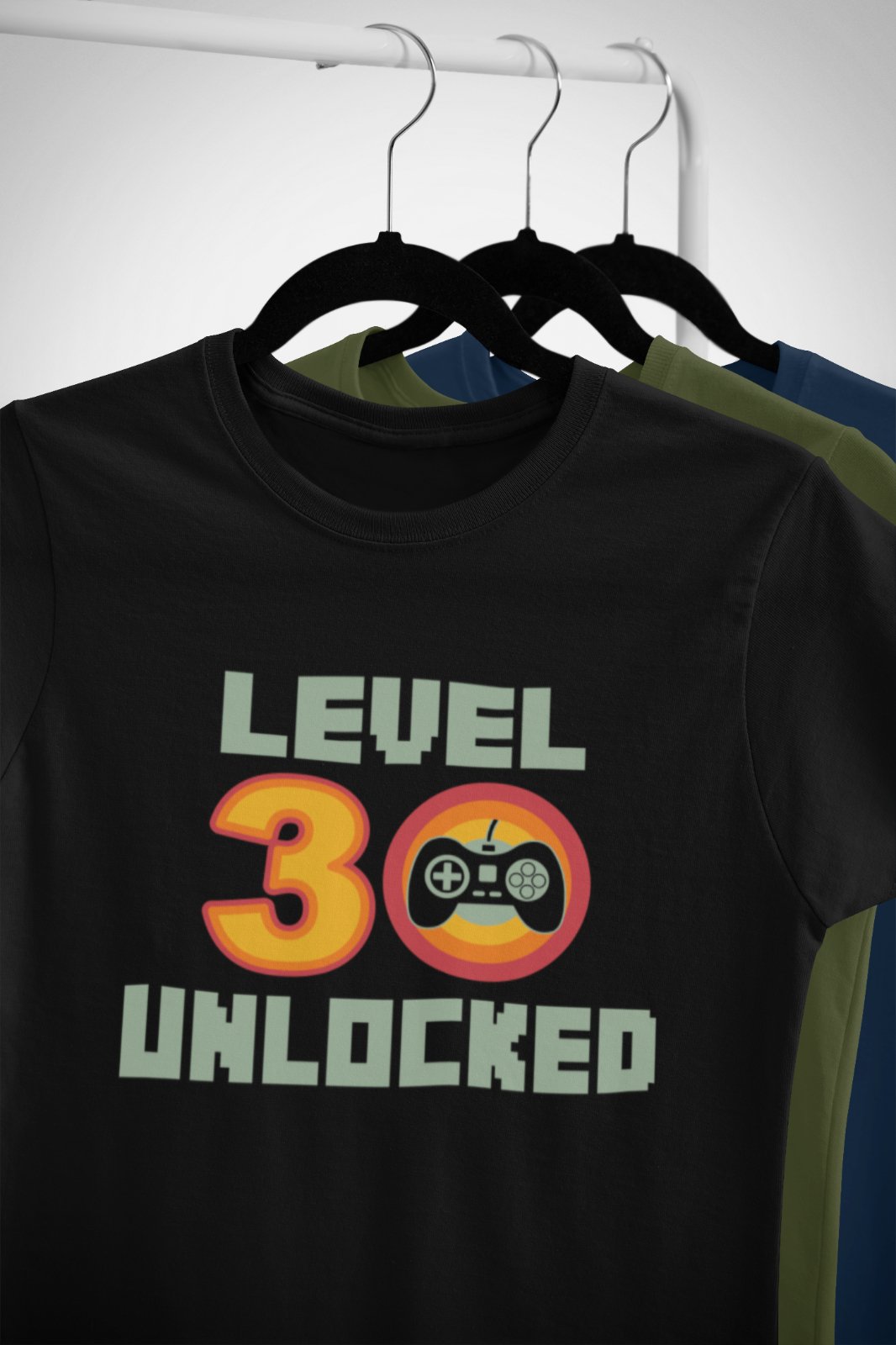 Funny 30th Birthday T-Shirt Level 30 Unlocked Gamer Themed Gift Gaming T-Shirt