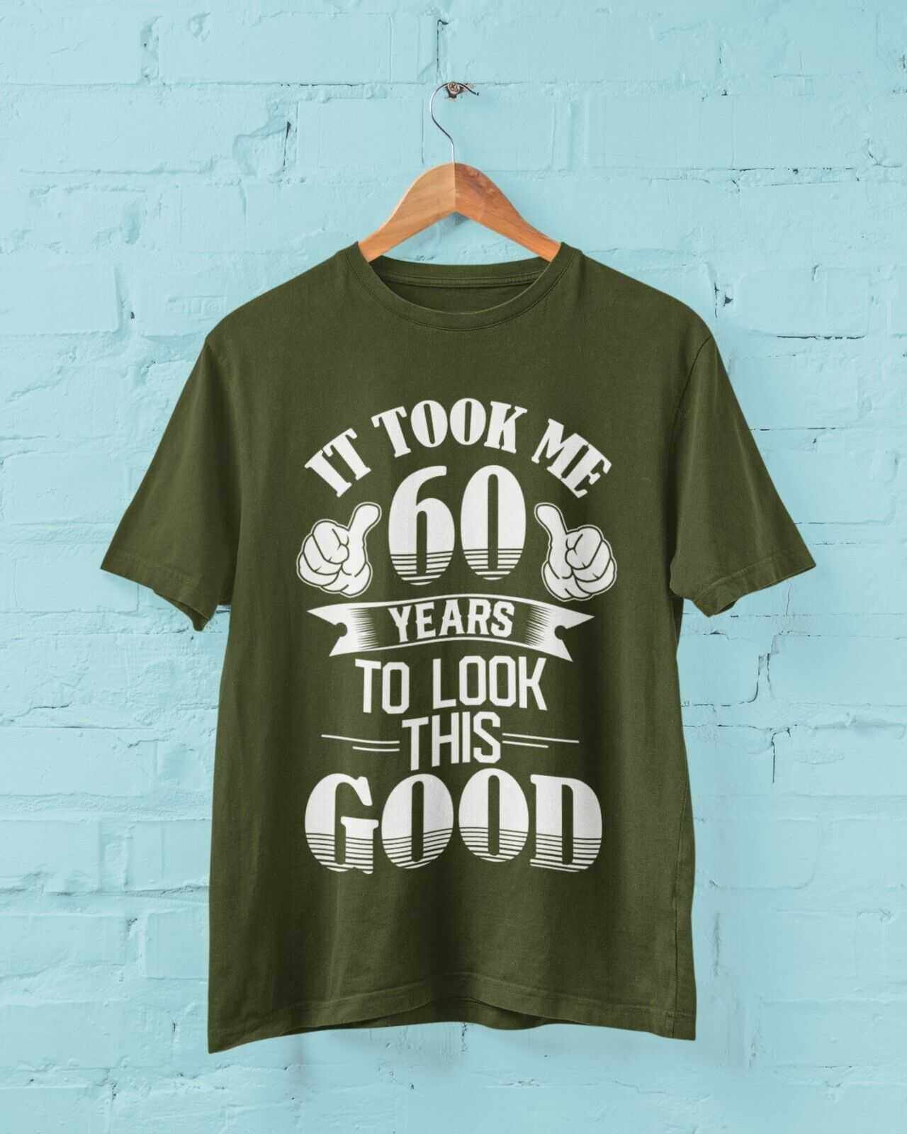 It Took Me 60 Years to Look This Good T-Shirt, close-up print detail