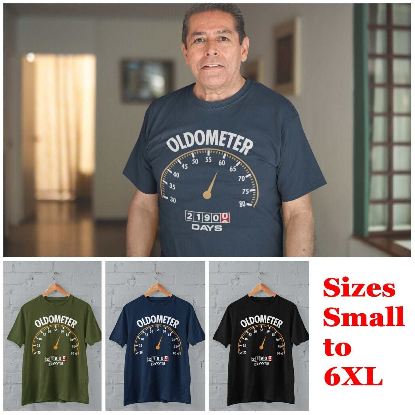 Funny 60th Birthday T-Shirt Oldometer Speedo Design Gift Dad Grandad 60 T-Shirt