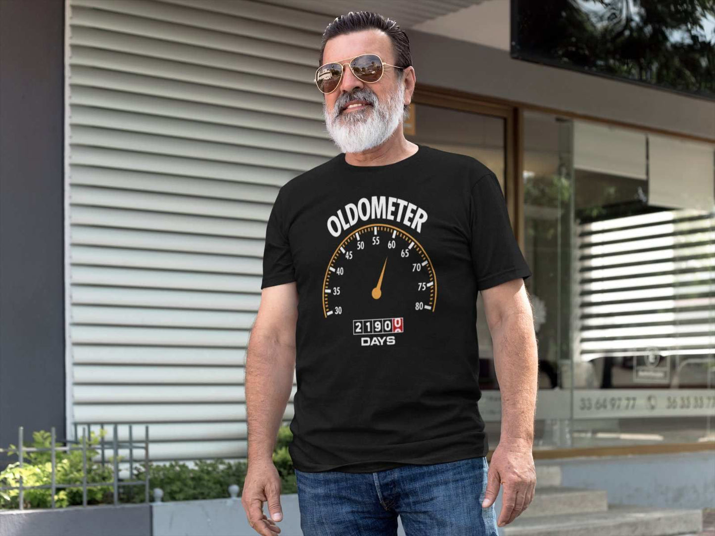 Funny 60th Birthday T-Shirt Oldometer Speedo Design Gift Dad Grandad 60 T-Shirt