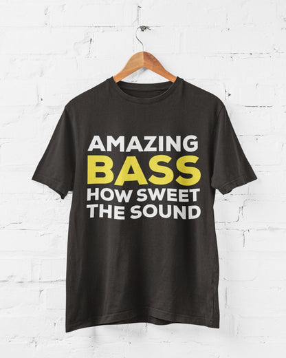 Funny AMAZING BASS T-Shirt Funny Bassist Guitar Guitarist T-Shirt Parody Lyrics T-Shirt