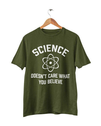 Funny Atheist T-Shirt Science Doesn't Care What You Believe Atheism Gift