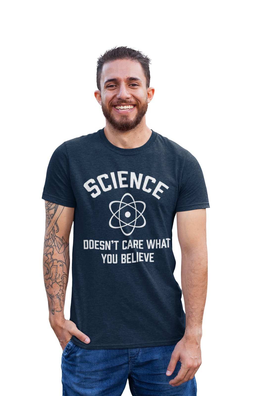 Funny Atheist T-Shirt Science Doesn't Care What You Believe Atheism Gift