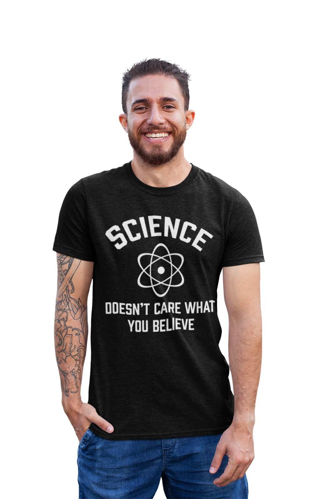 Funny Atheist T-Shirt Science Doesn't Care What You Believe Atheism Gift