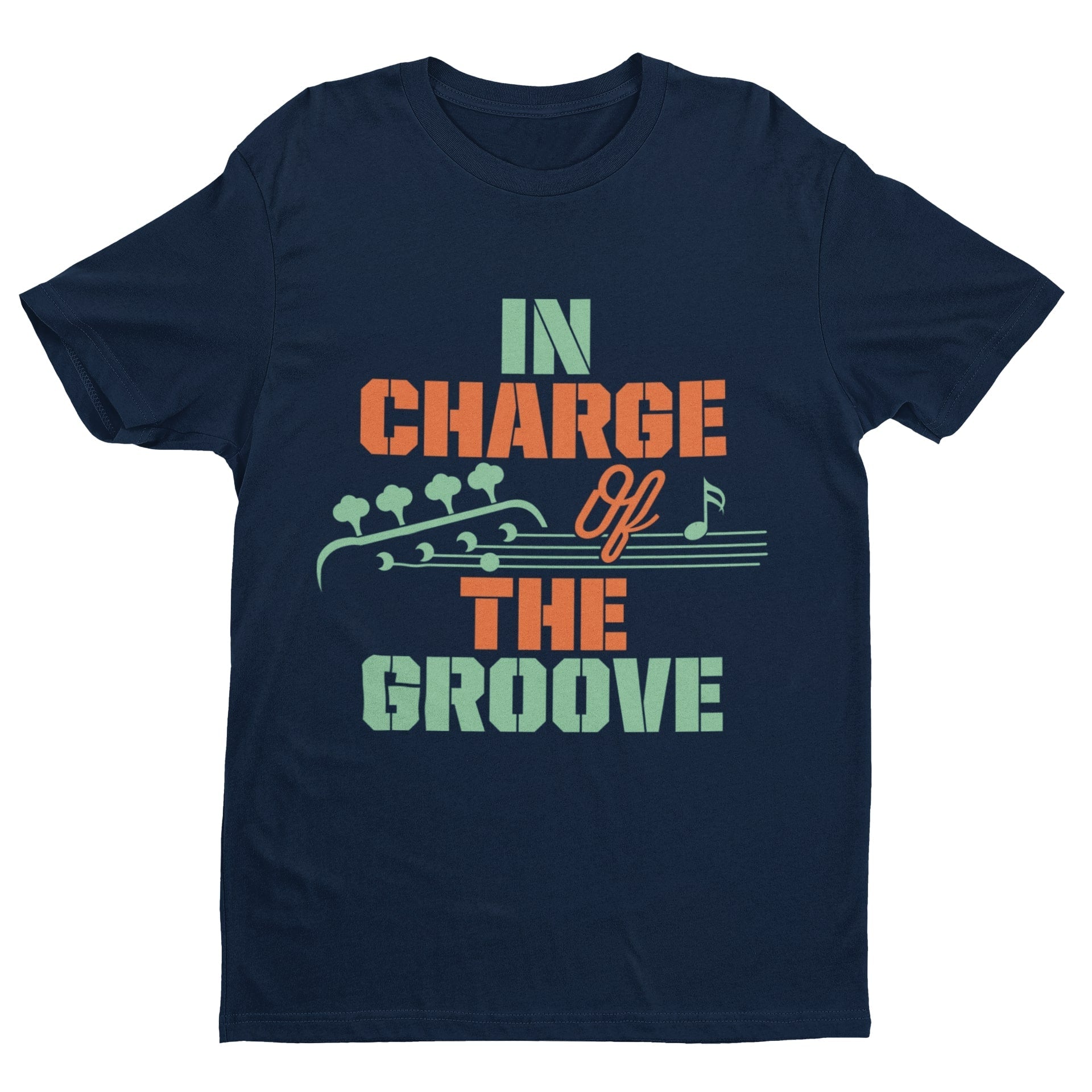 Funny BASS Guitar T-Shirt IN CHARGE OF THE GROOVE Guitarist gift present band T-Shirt