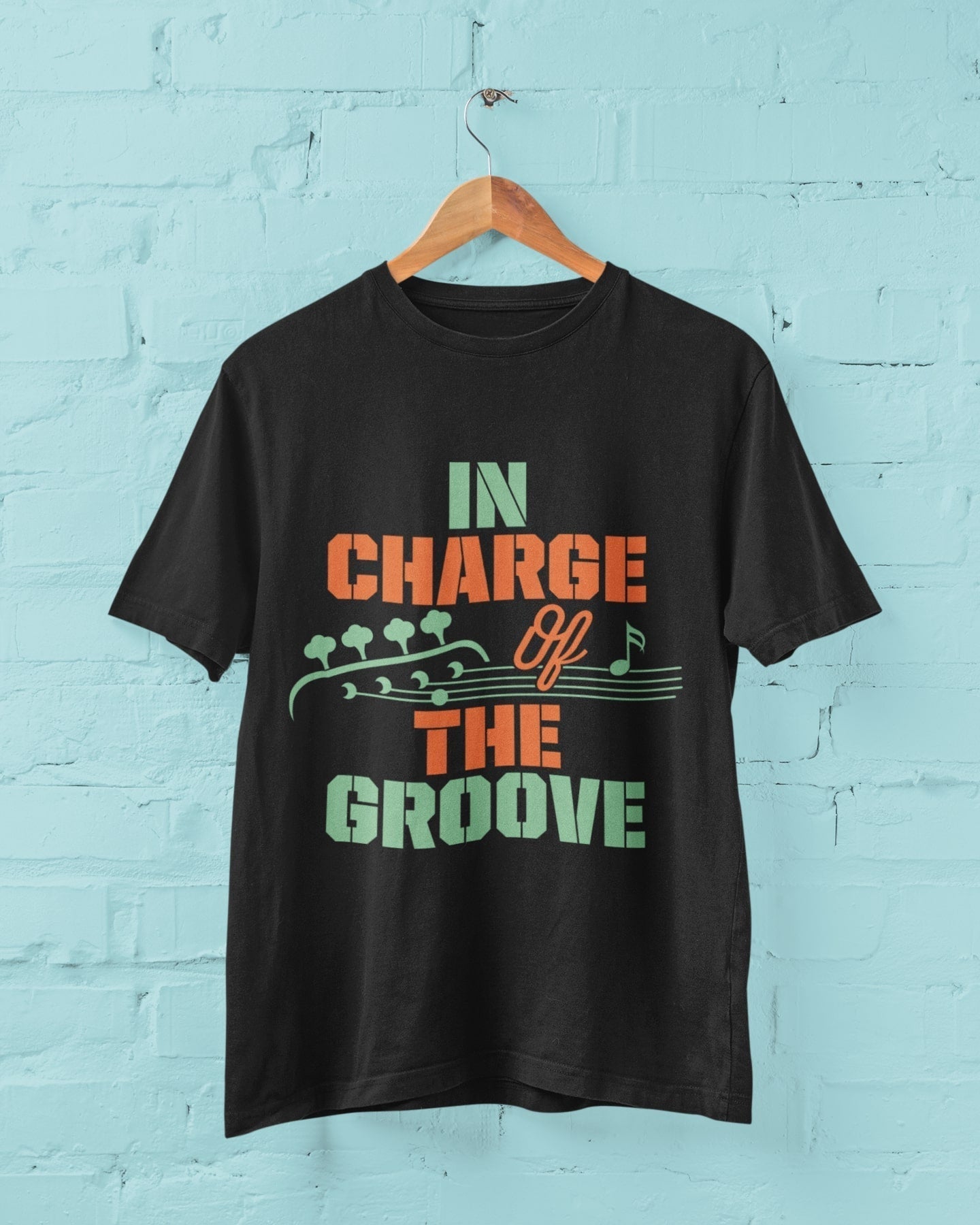 Funny BASS Guitar T-Shirt IN CHARGE OF THE GROOVE Guitarist gift present band T-Shirt