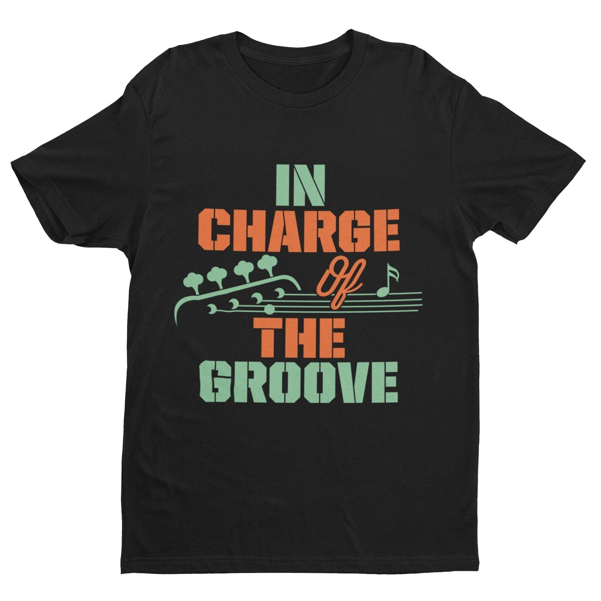 Funny BASS Guitar T-Shirt IN CHARGE OF THE GROOVE Guitarist gift present band T-Shirt