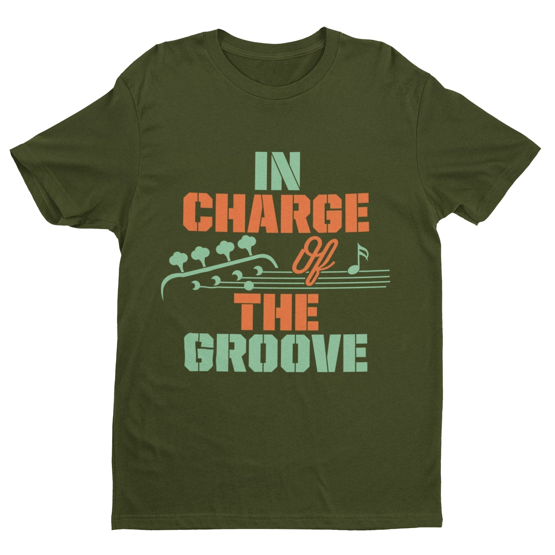Funny BASS Guitar T-Shirt IN CHARGE OF THE GROOVE Guitarist gift present band T-Shirt