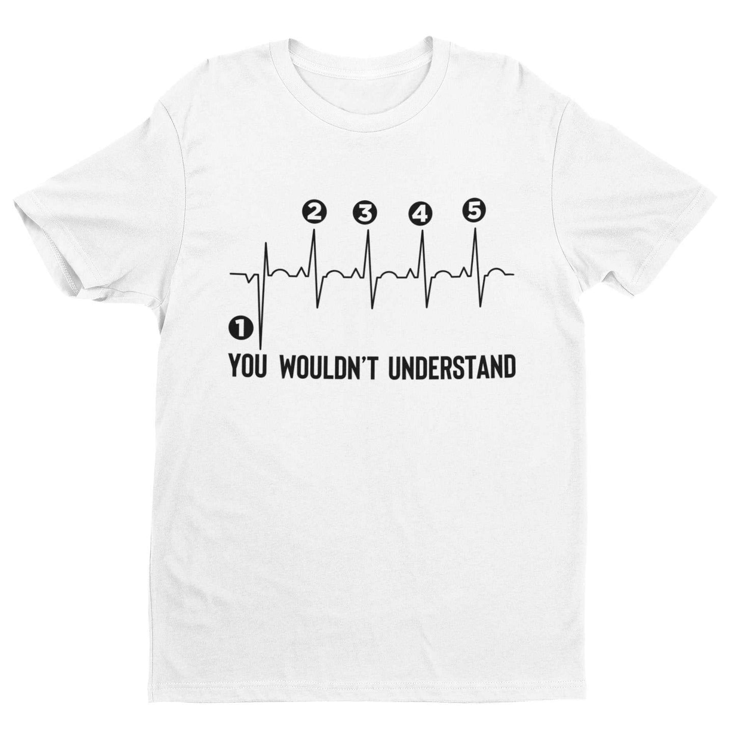 Funny Biker T-Shirt Gearshift Heartbeat One Down 4 Up Motorcycle Motorbike T-Shirt Gift