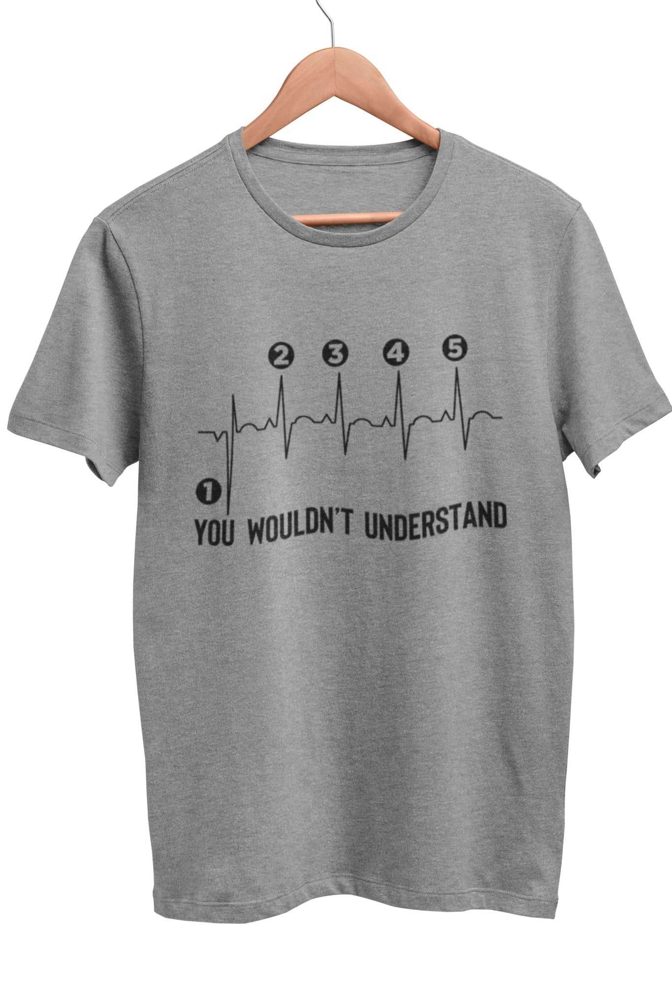 Funny Biker T-Shirt Gearshift Heartbeat One Down 4 Up Motorcycle Motorbike T-Shirt Gift