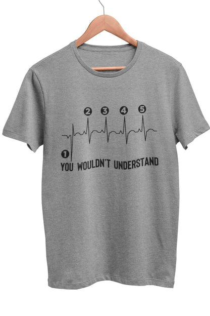 Funny Biker T-Shirt Gearshift Heartbeat One Down 4 Up Motorcycle Motorbike T-Shirt Gift
