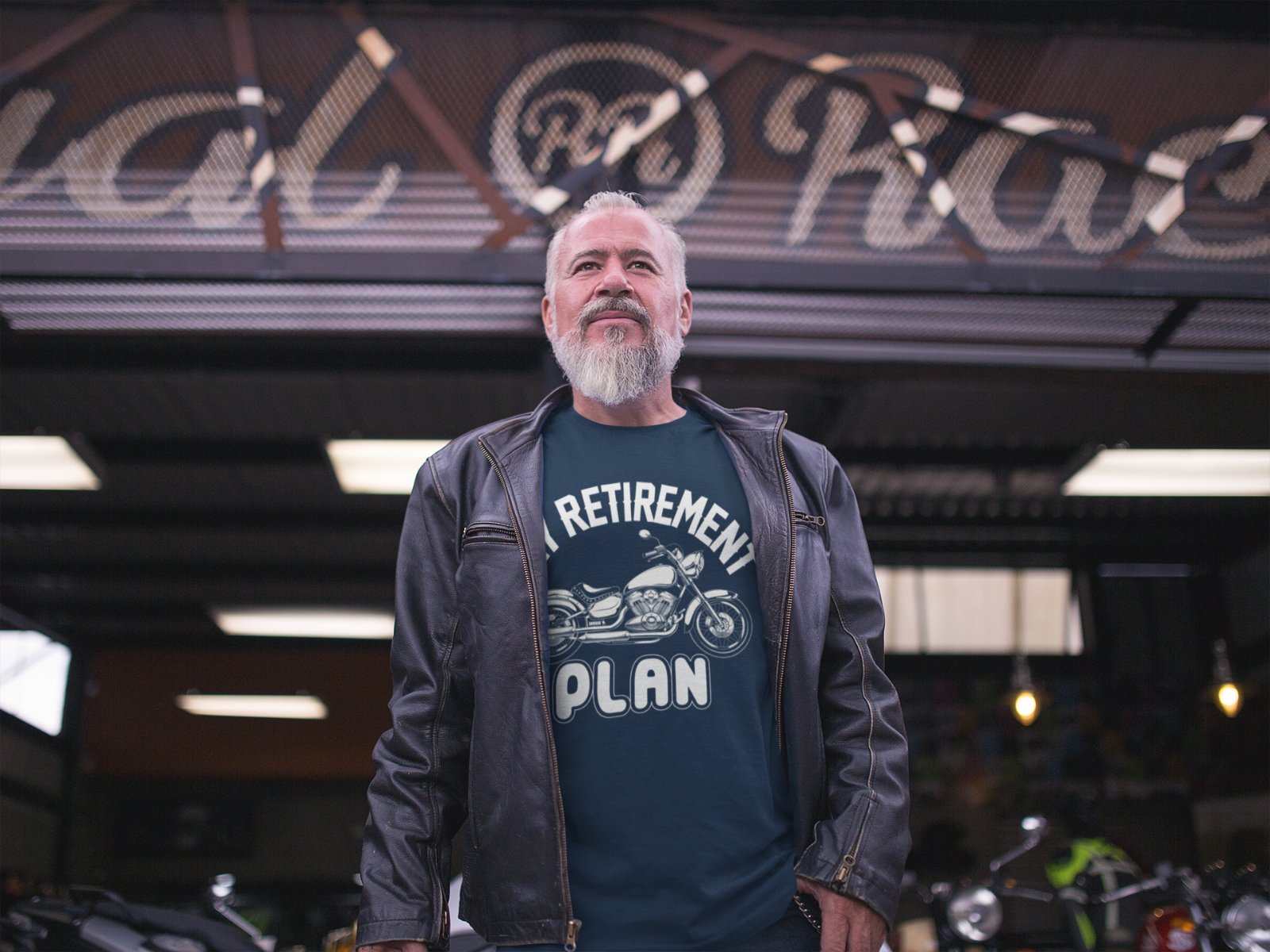 Funny Biker T-Shirt My Retirement Plan Motorcycle Gift Dad Grandad Uncle T-Shirt