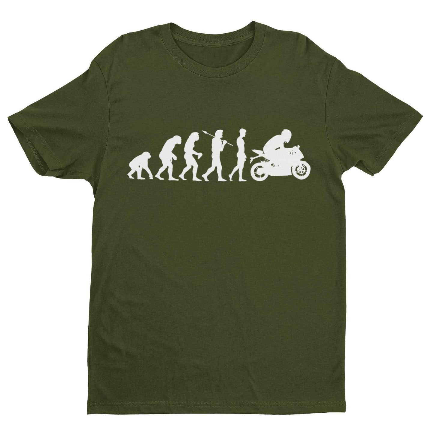 Funny Biker T-Shirt The Evolution of The Motorcycle Darwin Ape To Motorbike T-Shirt Gift