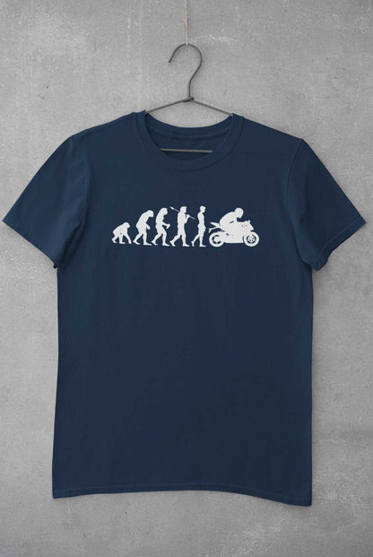 Funny Biker T-Shirt The Evolution of The Motorcycle Darwin Ape To Motorbike T-Shirt Gift