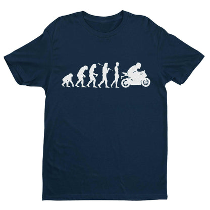 Funny Biker T-Shirt The Evolution of The Motorcycle Darwin Ape To Motorbike T-Shirt Gift