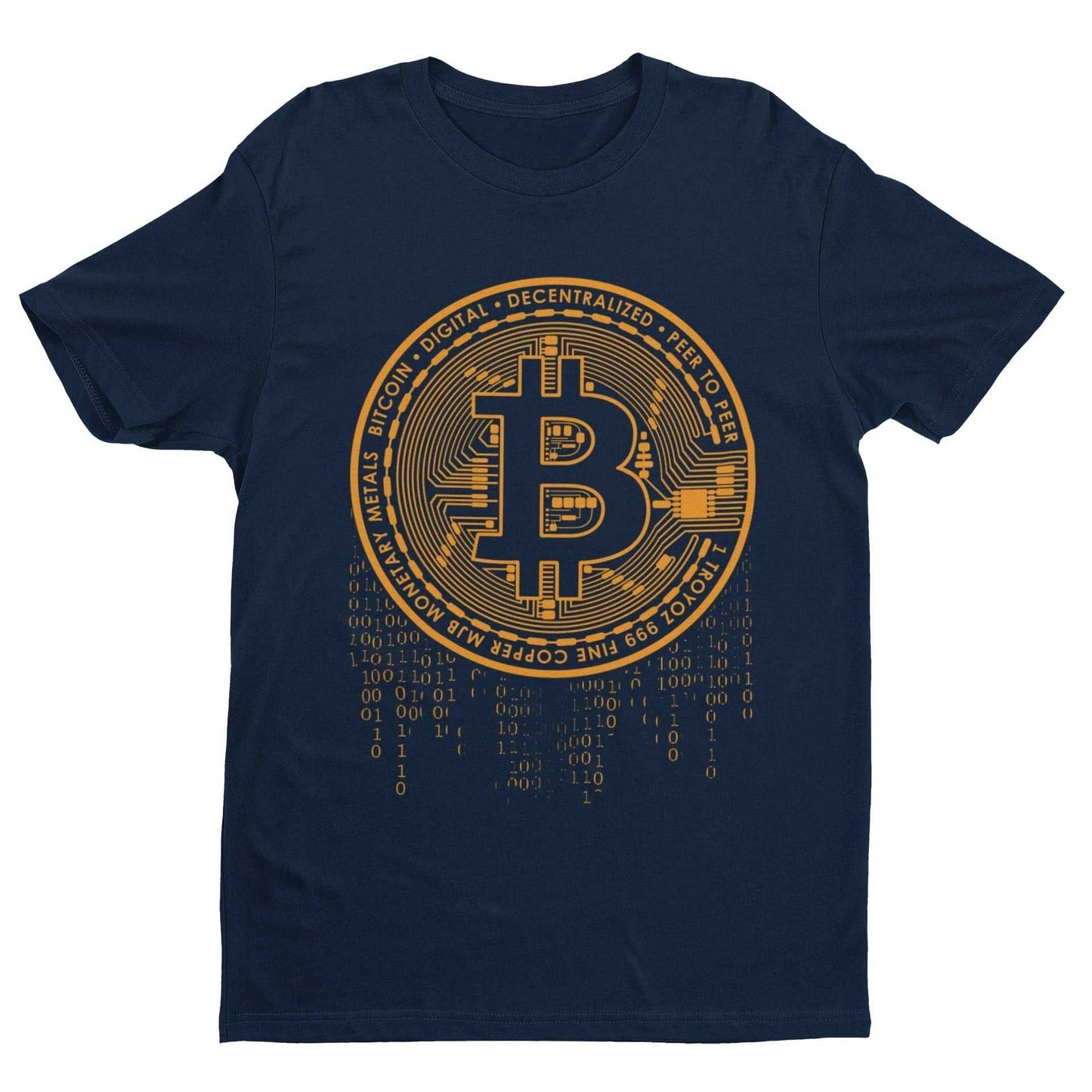 Funny BITCOIN T-Shirt Crypto Currency Dripping Logo Novelty T-Shirt Gift T-Shirt