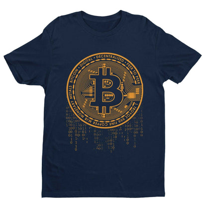 Funny BITCOIN T-Shirt Crypto Currency Dripping Logo Novelty T-Shirt Gift T-Shirt