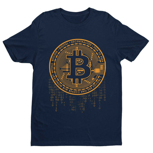 Funny BITCOIN T-Shirt Crypto Currency Dripping Logo Novelty T-Shirt Gift T-Shirt