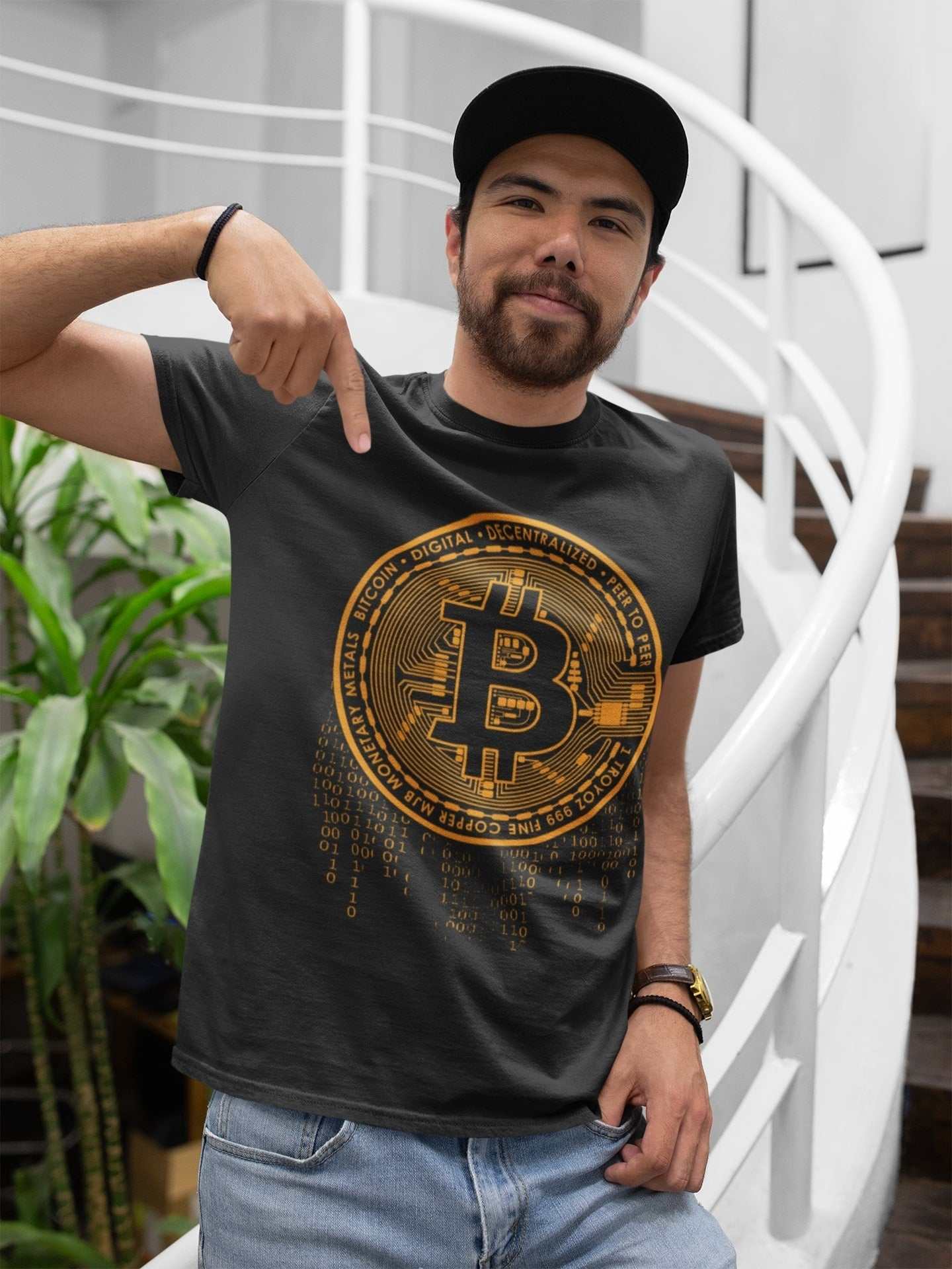 Funny BITCOIN T-Shirt Crypto Currency Dripping Logo Novelty T-Shirt Gift T-Shirt