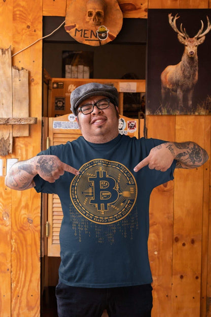 Funny BITCOIN T-Shirt Crypto Currency Dripping Logo Novelty T-Shirt Gift T-Shirt