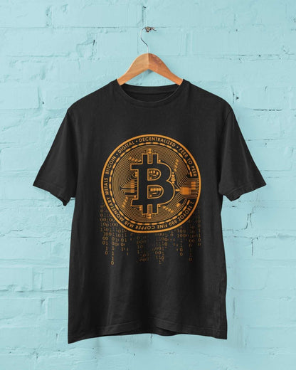 Funny BITCOIN T-Shirt Crypto Currency Dripping Logo Novelty T-Shirt Gift T-Shirt