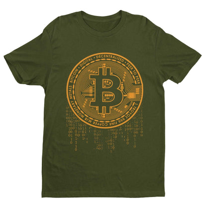 Funny BITCOIN T-Shirt Crypto Currency Dripping Logo Novelty T-Shirt Gift T-Shirt