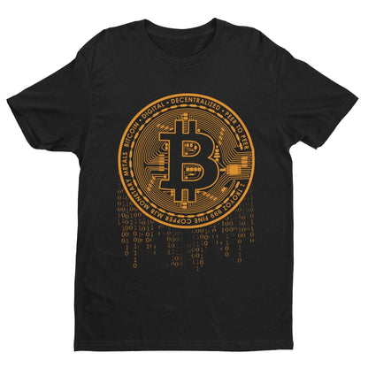 Funny BITCOIN T-Shirt Crypto Currency Dripping Logo Novelty T-Shirt Gift T-Shirt