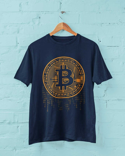 Funny BITCOIN T-Shirt Crypto Currency Dripping Logo Novelty T-Shirt Gift T-Shirt