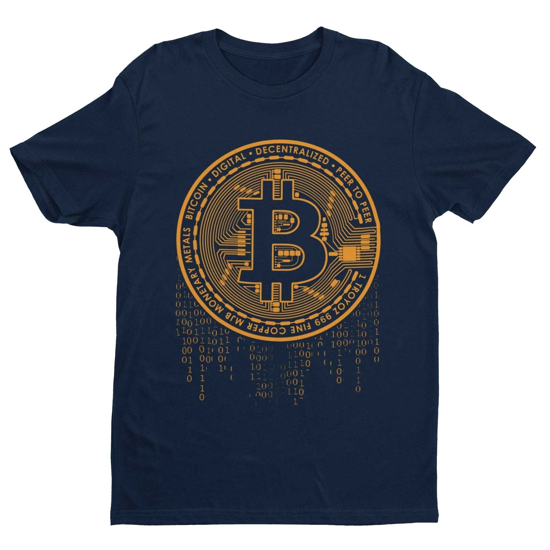 Funny BITCOIN T-Shirt Crypto Currency Dripping Logo Novelty T-Shirt Gift T-Shirt