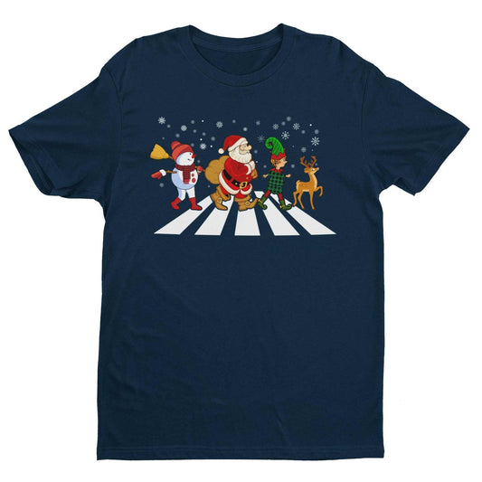 Funny Christmas Road T-Shirt Abbey Parody Santa Music XMas Crossing Gift T-Shirt