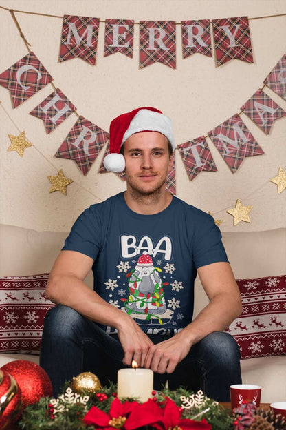 Funny Christmas T-Shirt Baa Humbug Bah Parody Scrooge Sheep joke Gift Dad T-Shirt