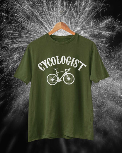 Funny Cycling T-Shirt CYCOLOGIST Parody Gift For Cyclist Bike Dad Cycle Gift T-Shirt