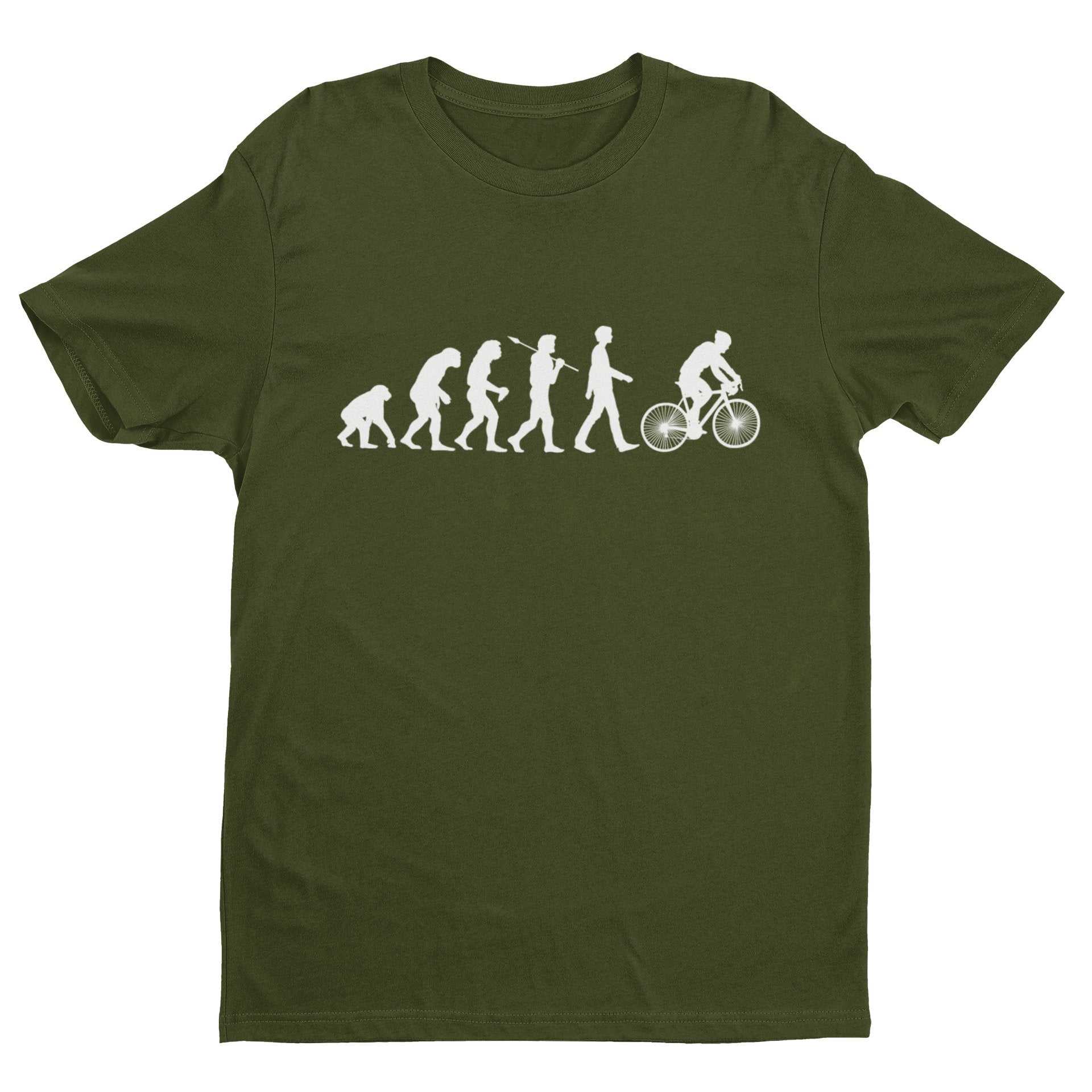 Funny Cycling T-Shirt Evolution Of Cycling Ape To Man Darwin Design Cyclist Gift T-Shirt