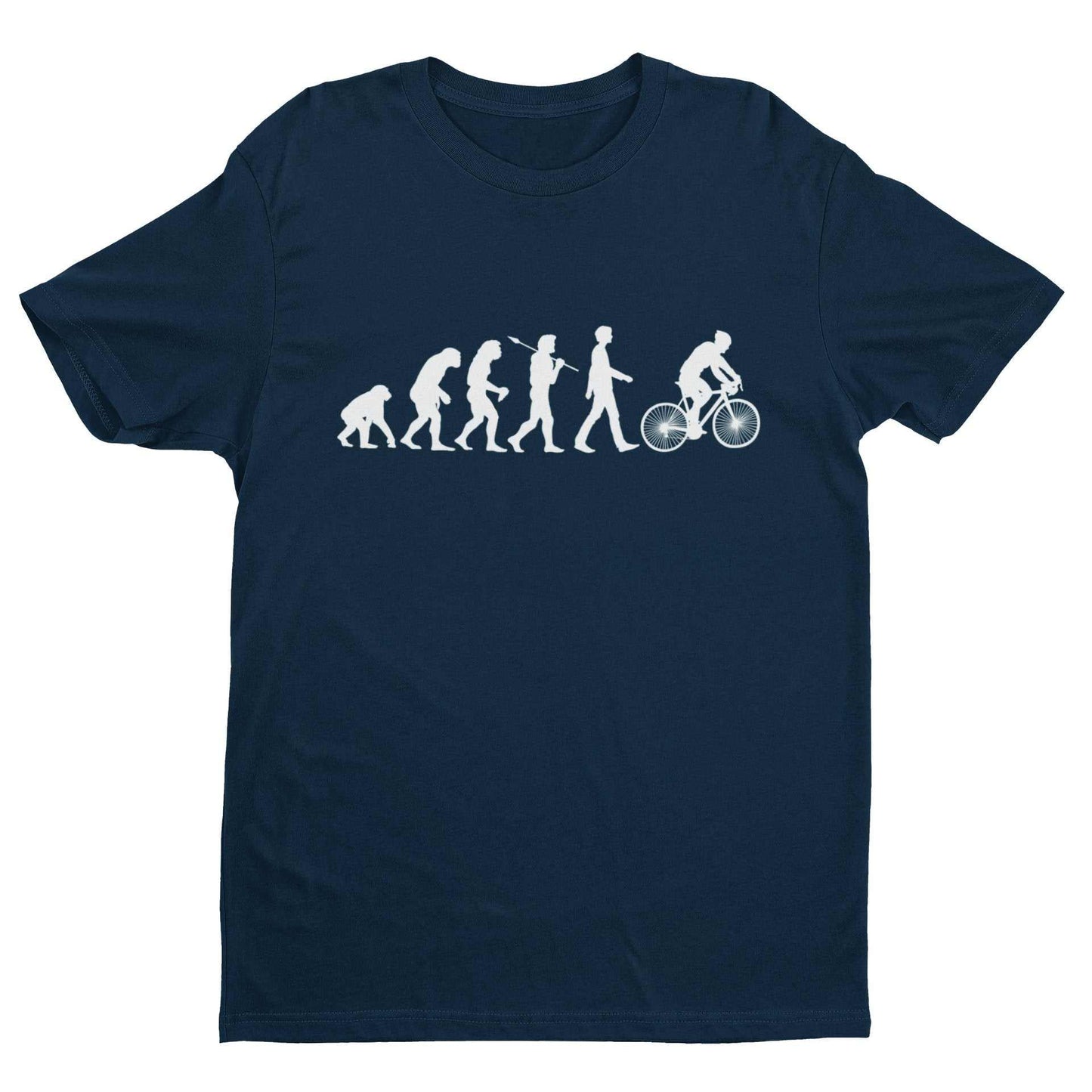 Funny Cycling T-Shirt Evolution Of Cycling Ape To Man Darwin Design Cyclist Gift T-Shirt