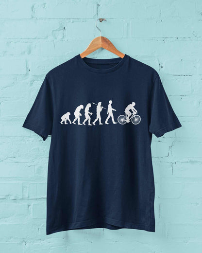 Funny Cycling T-Shirt Evolution Of Cycling Ape To Man Darwin Design Cyclist Gift T-Shirt