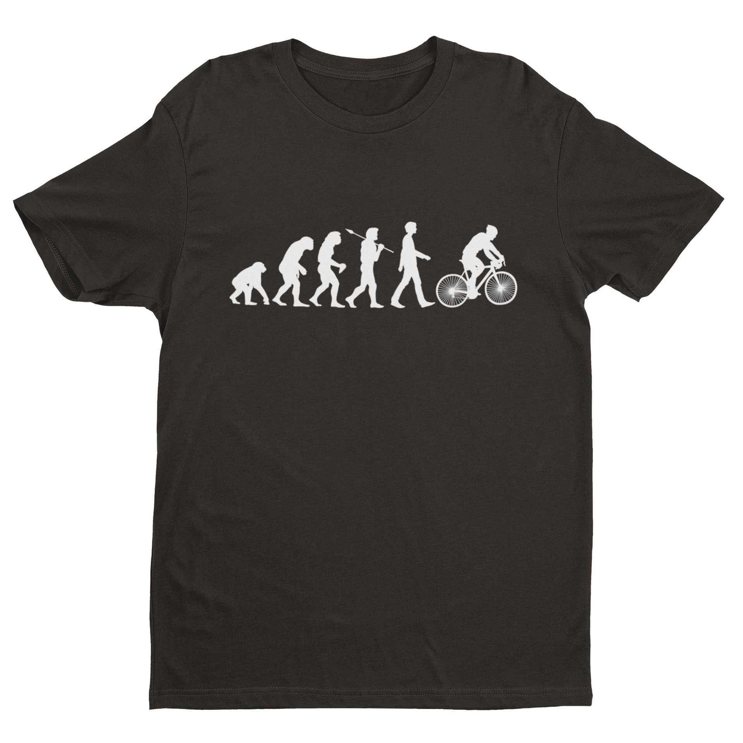 Funny Cycling T-Shirt Evolution Of Cycling Ape To Man Darwin Design Cyclist Gift T-Shirt