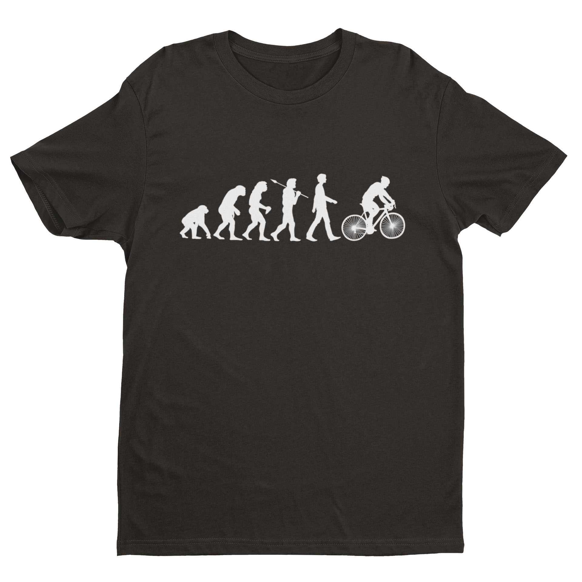 Funny Cycling T-Shirt Evolution Of Cycling Ape To Man Darwin Design Cyclist Gift T-Shirt
