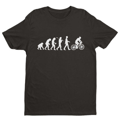 Funny Cycling T-Shirt Evolution Of Cycling Ape To Man Darwin Design Cyclist Gift T-Shirt