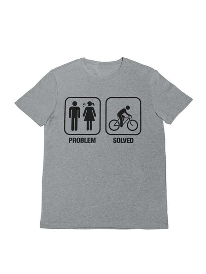 Funny Cycling T-Shirt PROBLEM SOLVED Nagging Wife Girlfriend Cyclist Gift T-Shirt