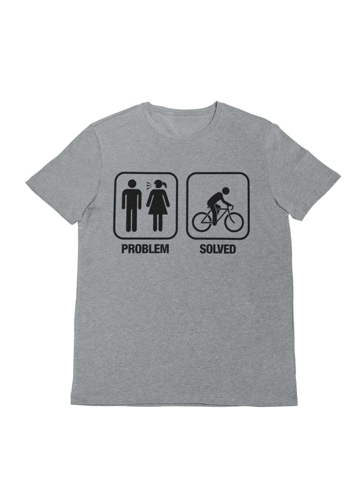 Funny Cycling T-Shirt PROBLEM SOLVED Nagging Wife Girlfriend Cyclist Gift T-Shirt