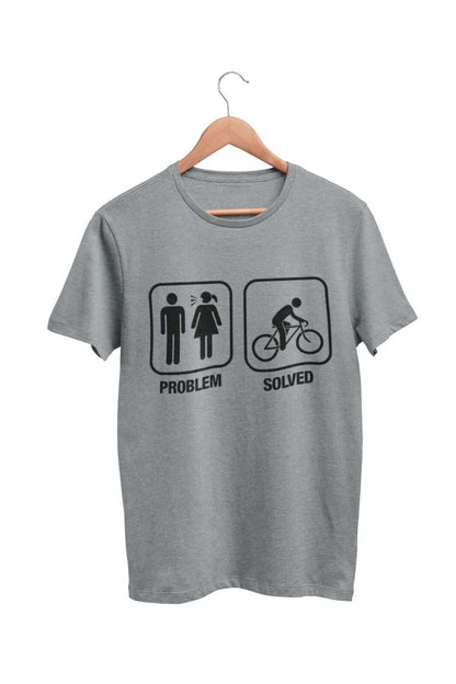 Funny Cycling T-Shirt PROBLEM SOLVED Nagging Wife Girlfriend Cyclist Gift T-Shirt
