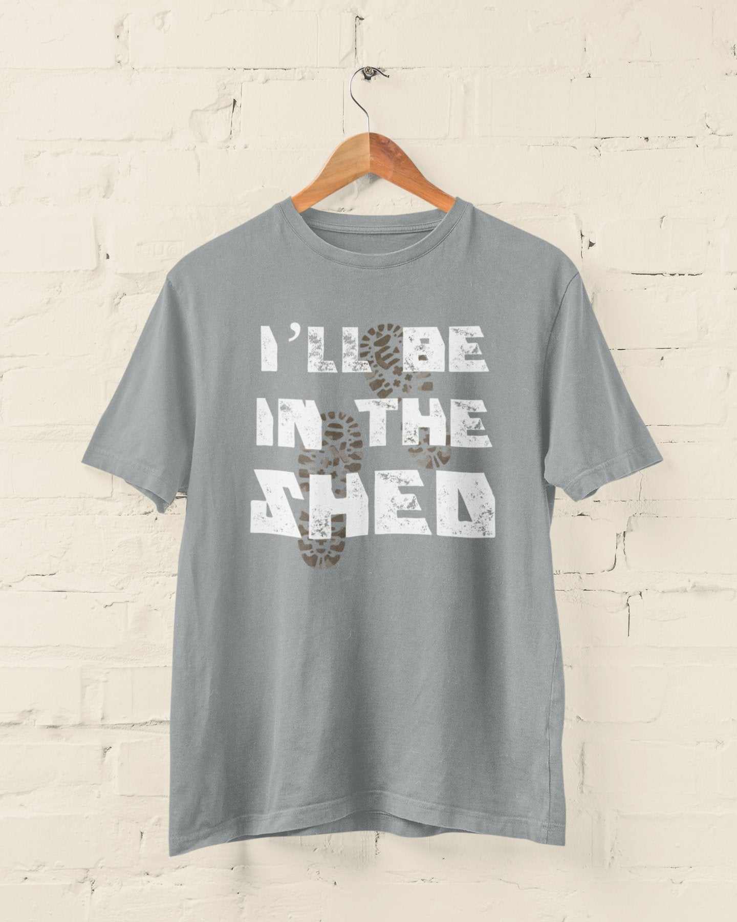 Funny Dad T-Shirt I'll Be In The Shed DIY Guy Grandad Novelty Gift Fathers T-Shirt