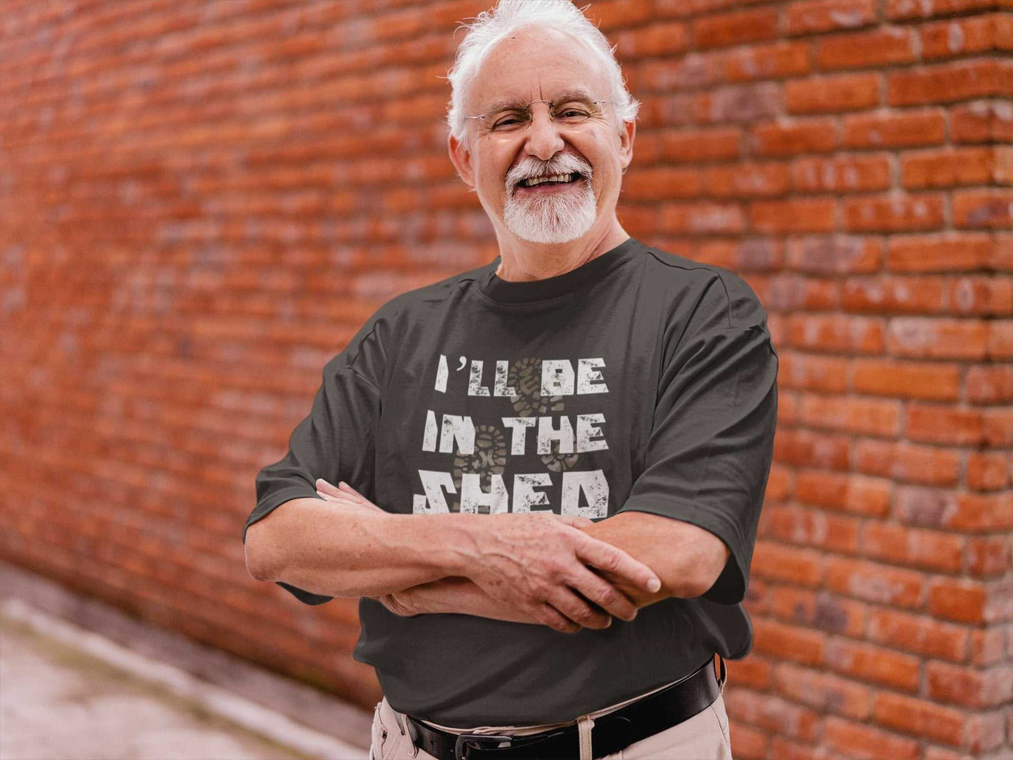Funny Dad T-Shirt I'll Be In The Shed DIY Guy Grandad Novelty Gift Fathers T-Shirt